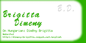 brigitta dimeny business card