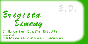 brigitta dimeny business card